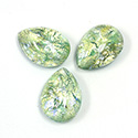 Glass Medium Dome Lampwork Cabochon - Pear 18x13MM MINT OPAL (02201
)