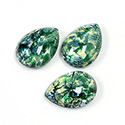 Glass Medium Dome Lampwork Cabochon - Pear 18x13MM MOSS OPAL (02209
)