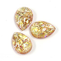Glass Medium Dome Lampwork Cabochon - Pear 18x13MM PEACH OPAL (02202)