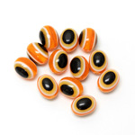 Plastic Eye Bead - Oval 12x9MM ORANGE