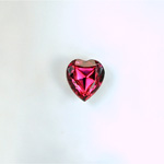 Glass Point Back Foiled Tin Table Cut (TTC) Stone - Heart 06x5MM ROSE