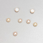 Glass Medium Dome Cabochon Pearl Spray Finish - Round 05MM LT ROSE