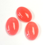 Gemstone Flat Back Cabochon - Oval 18x13MM QUARTZ DYED #98 SALMON