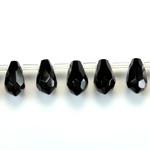 Gemstone Pendant - Faceted Pear 10x6MM BLACK ONYX