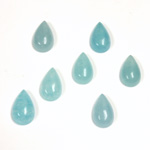 Gemstone Flat Back Cabochon - Pear 10x6MM QUARTZ DYED #136 AMAZONITE