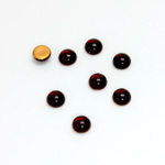 Glass Medium Dome Foiled Cabochon - Round 05MM GARNET