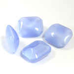 Glass Point Back Buff Top Stone Opaque Doublet - Cushion Octagon 12x10MM BLUE MOONSTONE