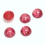 Glass Medium Dome Lampwork Cabochon - Round 11MM STAR RUBY