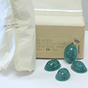 Japanese Glass Scarab Flat Back Stones - Oval 25x18MM Chrysophrase