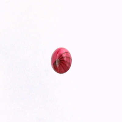 Glass Medium Dome Lampwork Cabochon - Oval 08x6MM SWIRL RED (02958)