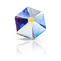 Preciosa Crystal Flat Back Fancy HOTFIX Stone MAXIMA - Hexagon 5.5MM CRYSTAL AB