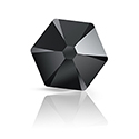 Preciosa Crystal Flat Back Fancy HOTFIX Stone MAXIMA - Hexagon 5.5MM JET