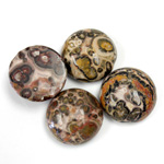 Gemstone Cabochon - Round 15MM LEOPARD SKIN AGATE