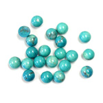 Gemstone Cabochon - Round 05MM HOWLITE DYED CHINESE TURQ