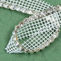 Rhinestone Banding with MC Chaton 1 Row 1 Side Stramine 15SS CRYSTAL-WHITE-SILVER