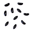 Glass Medium Dome Opaque Cabochon - Navette 06x3MM JET