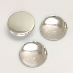 Plastic Flat Back Foiled Cabochon - Round 16MM CRYSTAL