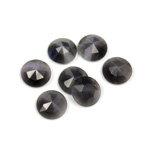 Fiber-Optic Flat Back Cabochon - Rauten Rose Round 09MM CAT'S EYE GREY