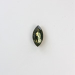 Glass Point Back Foiled Tin Table Cut (TTC) Stone - Navette 08x4MM BLACK DIAMOND