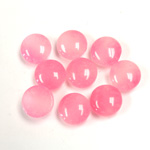 Gemstone Flat Back Cabochon - Round 09MM QUARTZ DYED #27 ROSE