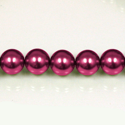 Czech Glass Pearl Bead - Round 14MM PLUM 70099