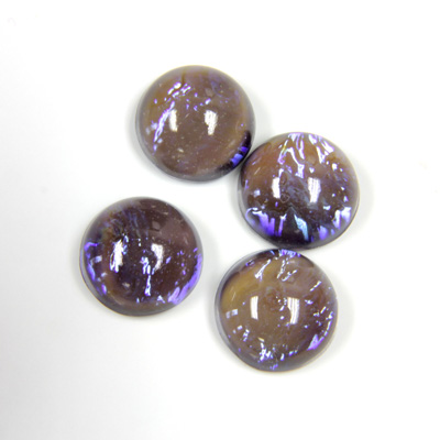 Glass Medium Dome Lampwork Cabochon - Round 13MM OPAL TANZANITE (04792)