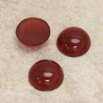 Glass Medium Dome Cabochon - Round 15MM CORNELIAN