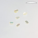 Shell Flat Back Cabochon - Oval 06x4MM WHITE MOP