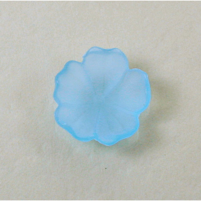 German Plastic Flower with Recess - Round 18MM MATTE AQUA