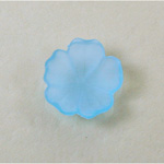 German Plastic Flower with Recess - Round 18MM MATTE AQUA