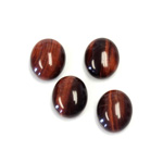 Gemstone Cabochon - Oval 12x10MM TIGEREYE RED