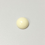 Plastic Flat Back Opaque Cabochon - Round 13MM IVORY