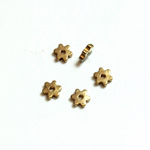 Brass Machine Made Bead - Fancy Rondelle 03.5MM RAW BRASS