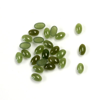 Gemstone Cabochon - Oval 05x3MM TAIWAN JADE