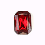Glass Point Back Tin Table Cut (TTC) Stone - Cushioned Octagon 18x13MM RUBY