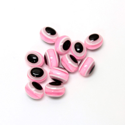 Plastic Eye Bead - Oval 10x8MM PINK