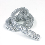 Hotfix Rhinestone Banding Strip - 10SS 50x1 cm SILVER