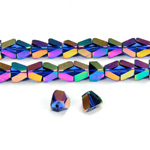 Cut Crystal Bead - V-Cut 06MM SAPPHIRE IRIS