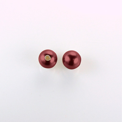 Czech Glass Pearl 1-Hole Ball - 06MM GARNET 70499