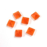 Fiber-Optic Cabochon - Pyramid Top 06x6MM CAT'S EYE ORANGE