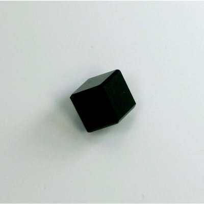 Cut Crystal Foiled Angled Cube 08MM JET