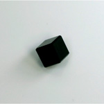 Cut Crystal Foiled Angled Cube 08MM JET