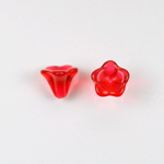 Plastic Flower Bead with Hole 10x6MM SATIN RUBY