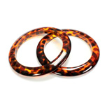 Acrylic Bangle - Knife Edge 8.5MM TORTOISE