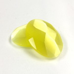 Fiber-Optic Flat Back Cabochon - Rauten Rose Oval 25x18MM CAT'S EYE YELLOW