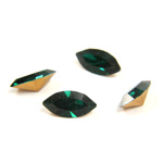 Preciosa Crystal Point Back Fancy Stone - Navette 08x4MM EMERALD