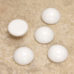 Glass Medium Dome Cabochon - Round 12MM CHALKWHITE