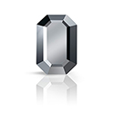 Preciosa Crystal Flat Back Fancy HOTFIX Stone MAXIMA - Octagon 06x04MM HEMATITE
