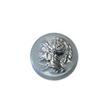 German Glass Cameo Warrior Head Round 09MM HEMATITE on GREY AGATE BASE