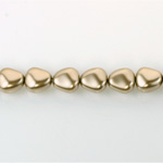 Czech Glass Pearl Bead - Potato 11x9.5MM LT BROWN 70418